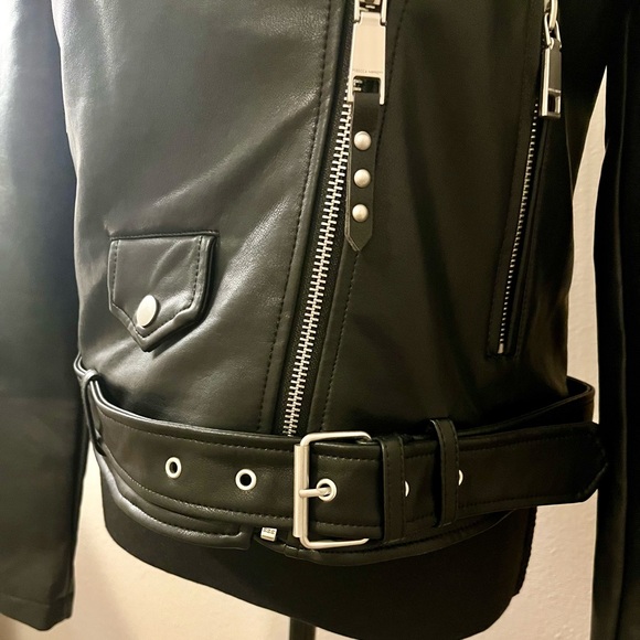 NWT Rebecca Minkoff Moto Jacket Black Medium - Picture 4 of 13